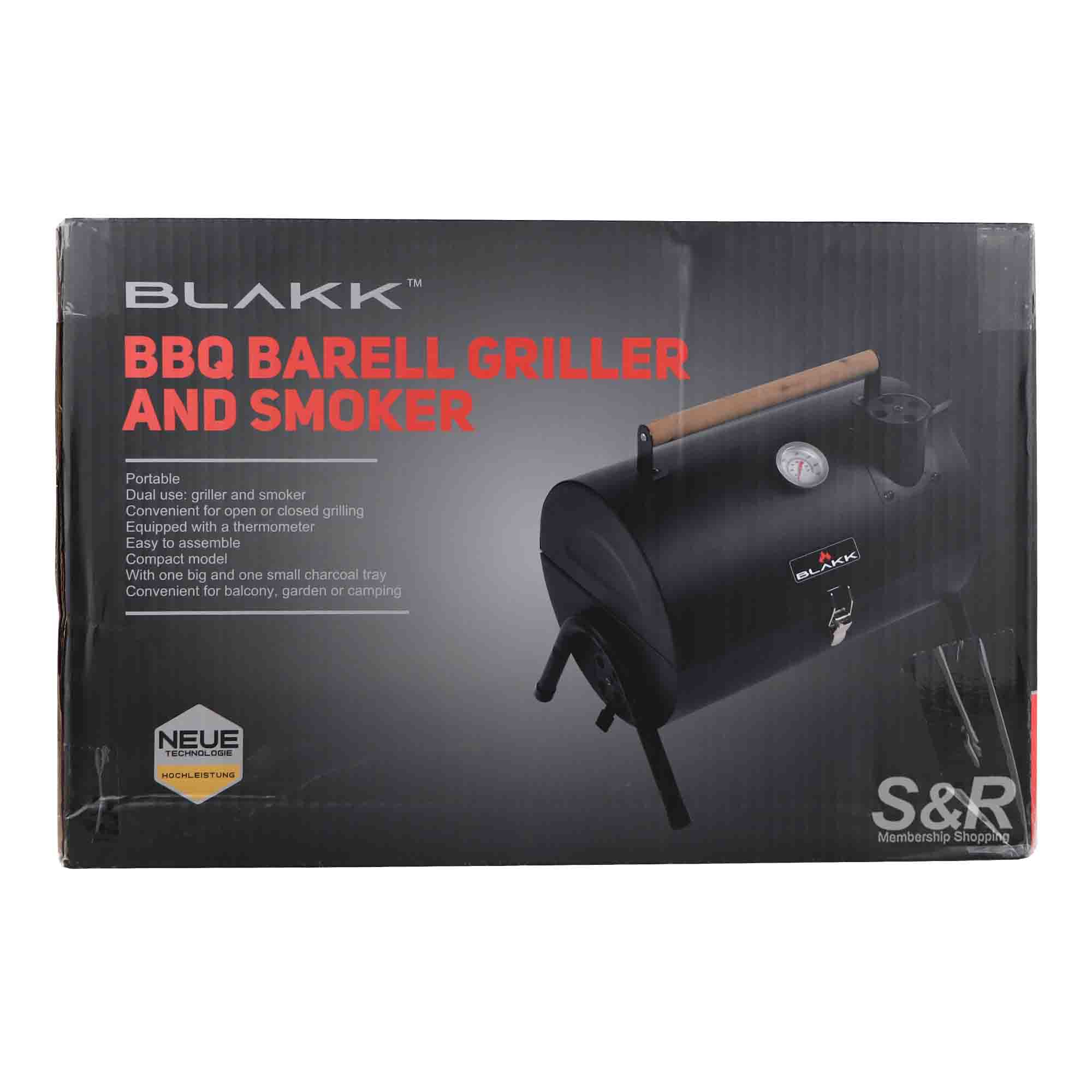 Blakk Portable BBQ Barrel Griller And Smoker 1pc